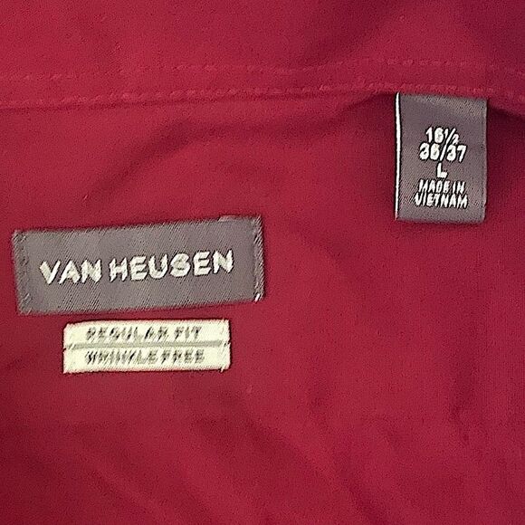 Van Heusen Mens Size 16 1/2 36/37 Dress Shirt Button Down Corpcore Classic - Picture 2 of 3